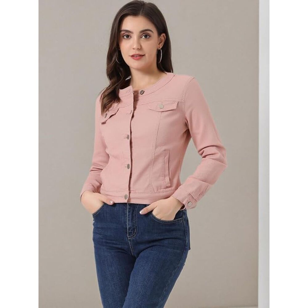 Allegra K Women's Pink Jacket - Picture 4 of 7